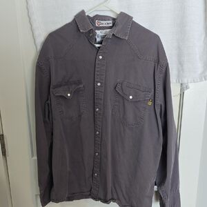 Men's Charcoal Button-Down Shirt